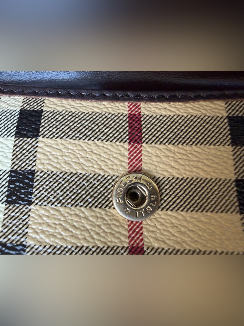 Authentic Burberry Haymarket Check Continental Wallet Brown Leather - Picture 13 of 16